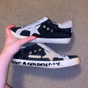 Golden Goose Lux Brand (GGDB) *black superstar have a golden day sneakers*